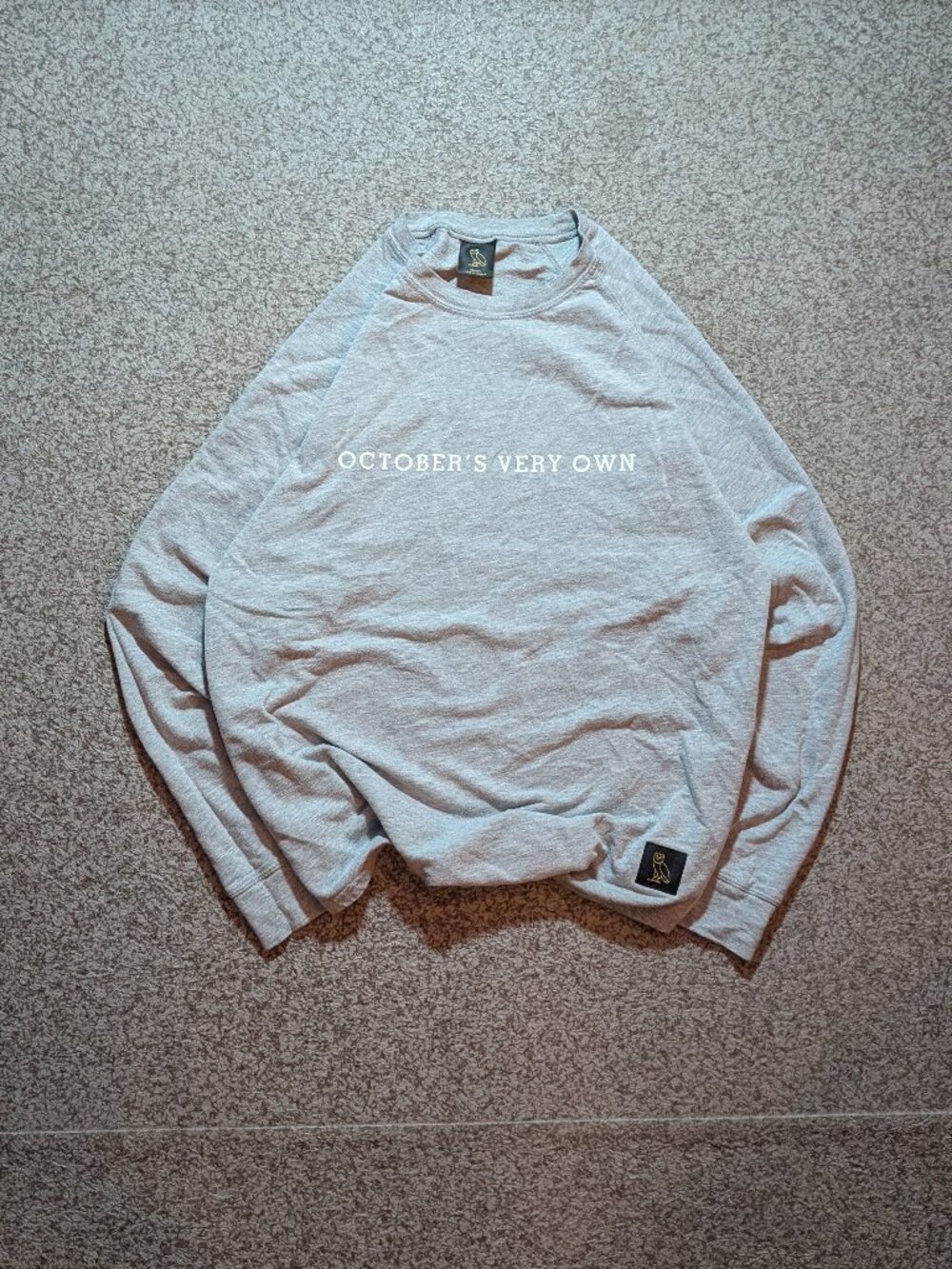 OVO October's Very Own Spellout Crewneck Grey Mens M Made in Canada